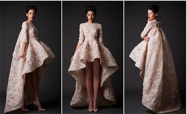 new zuhair murad dress high low half sleeve appliques beads tiered celebrity evening gown zipper back elegant custom made prom dresses, Black;red
new zuhair murad dress high low half sleeve appliques beads tiered celebrity evening gown zipper back elegant custom made prom dresses, Black;red