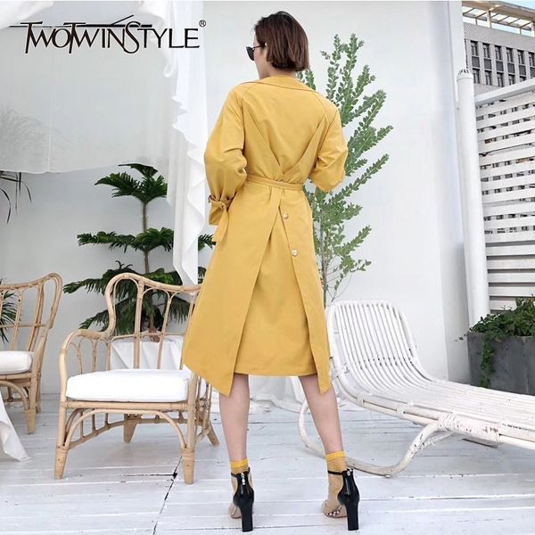 twotwinstyle korean trench coat female long sleeve lace up asymmetrical women's windbreakers spring autumn 2018 fashion clothes, Tan;black
twotwinstyle korean trench coat female long sleeve lace up asymmetrical women's windbreakers spring autumn 2018 fashion clothes, Tan;black