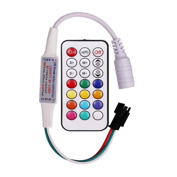 Dc 5-24v 21key Mini Rf Led Remote Controller For Ws2811 Ws2812b Sk6812 Ws2801 Rgb Dearm Color Led Pixels Modules Strip Light