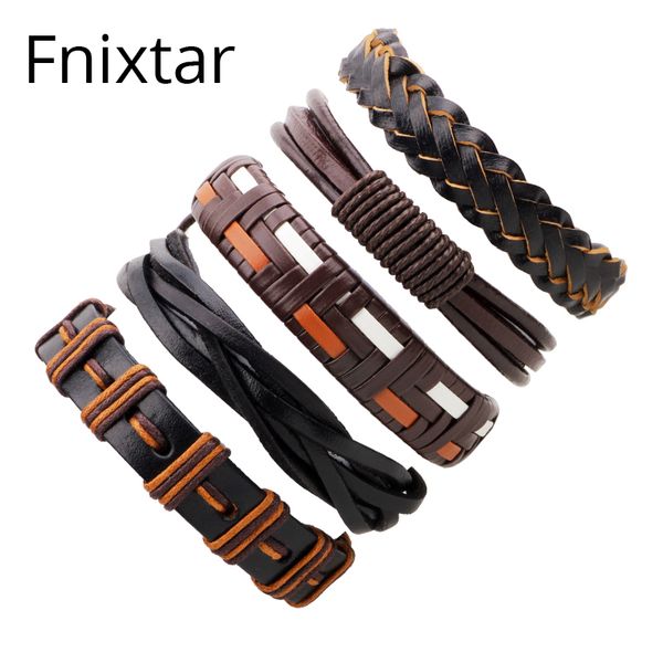 fnixtar 2018 fashion punk leather bracelets & bangles men jewelry cool multilayer bracelets for women birthday gift 5pcs/set, Golden;silver
fnixtar 2018 fashion punk leather bracelets & bangles men jewelry cool multilayer bracelets for women birthday gift 5pcs/set, Golden;silver