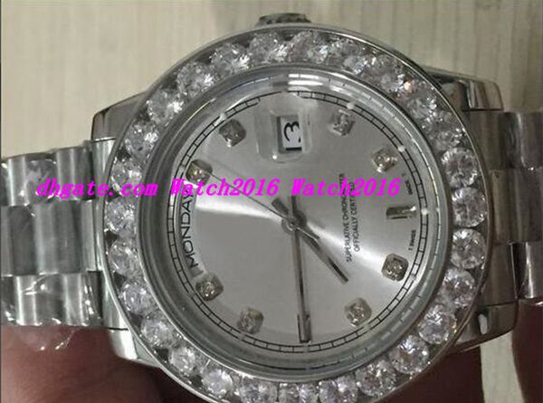 luxury watches stainless steel bracelet men's 36mm 18k white bigger diamond dial & bezel quickset 2yr automatic mens watch wristwatch, Slivery;brown
luxury watches stainless steel bracelet men's 36mm 18k white bigger diamond dial & bezel quickset 2yr automatic mens watch wristwatch, Slivery;brown