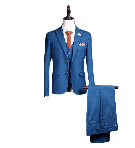 wedding groom dinner party tuxedos two button 3 pieces (jacket+pants+vest) peaked collar blue trim fit men suits, Black;gray
wedding groom dinner party tuxedos two button 3 pieces (jacket+pants+vest) peaked collar blue trim fit men suits, Black;gray
