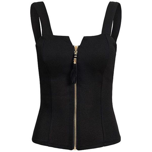 summer women's fashion sleeveless camisole tank zipper t-shirt drop shipping jun, Black;white
summer women's fashion sleeveless camisole tank zipper t-shirt drop shipping jun, Black;white