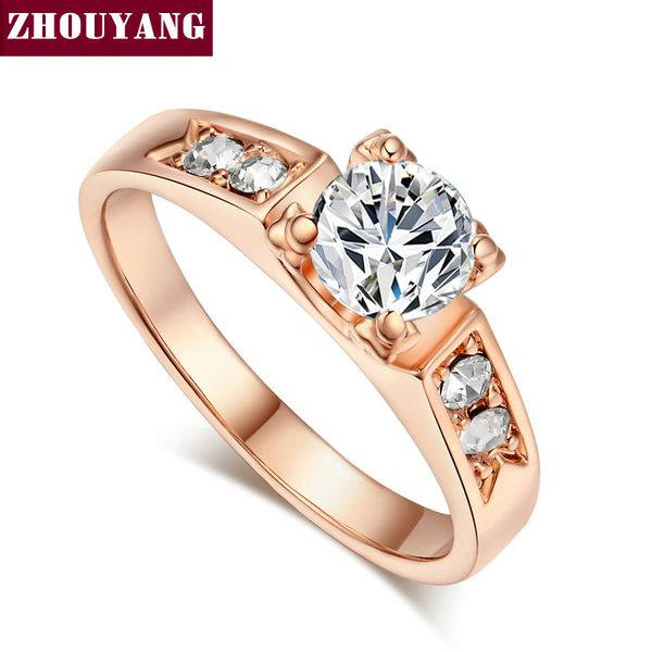 zhouyang classical 6mm prong setting wedding ring real rose gold/whitegold/yellowgold color for women zyr051 zyr052 zyr596, Silver
zhouyang classical 6mm prong setting wedding ring real rose gold/whitegold/yellowgold color for women zyr051 zyr052 zyr596, Silver