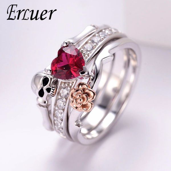 gothic skull finger silver female wedding rings set for women girl red heart crystal cz rose flower trendy jewelry gift ring, Golden;silver
gothic skull finger silver female wedding rings set for women girl red heart crystal cz rose flower trendy jewelry gift ring, Golden;silver