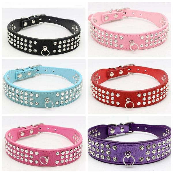 personalized length suede skin jeweled rhinestones pet dog collars three rows sparkly crystal diamonds studded puppy dog collar
personalized length suede skin jeweled rhinestones pet dog collars three rows sparkly crystal diamonds studded puppy dog collar
