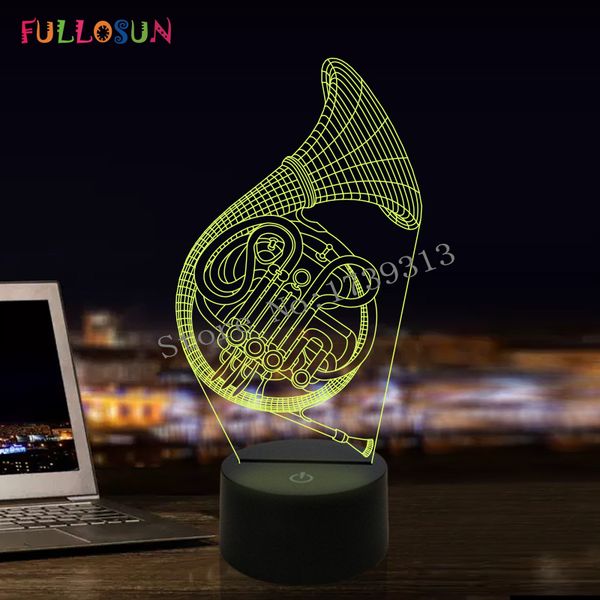 fullosun led light 3d french horn table lamp 7 color night light as living room art decor friends gift
fullosun led light 3d french horn table lamp 7 color night light as living room art decor friends gift