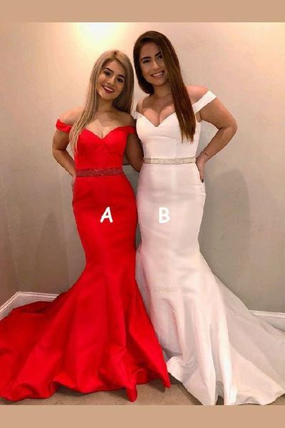 mermaid off the shoulder formal dresses evening dress v-neck satin crystal sash backless sweep train prom dress long simple party dress, Black
mermaid off the shoulder formal dresses evening dress v-neck satin crystal sash backless sweep train prom dress long simple party dress, Black
