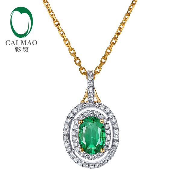 0.85ct 5x7mm oval shape natural emerald 14k yellow gold diamond engagement pendant, Silver
0.85ct 5x7mm oval shape natural emerald 14k yellow gold diamond engagement pendant, Silver