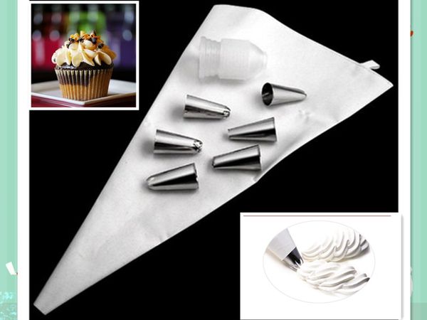 6x stainless steel nozzle set silicone icing piping cream pastry bag diy cake decorating tool 1 set 4n2001
6x stainless steel nozzle set silicone icing piping cream pastry bag diy cake decorating tool 1 set 4n2001