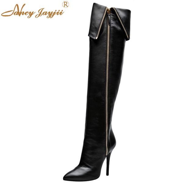 genuine leather thigh high heeled autumn black solid women boots zipper shoes black thiheel enchanting over knee high fashion
genuine leather thigh high heeled autumn black solid women boots zipper shoes black thiheel enchanting over knee high fashion
