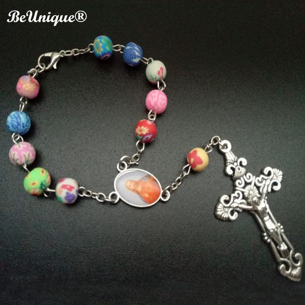 catholic cross rosary bracelet colorful soft pottery bead cross necklace pendant polymer clay prayer beads religious bric-a-brac, Black
catholic cross rosary bracelet colorful soft pottery bead cross necklace pendant polymer clay prayer beads religious bric-a-brac, Black