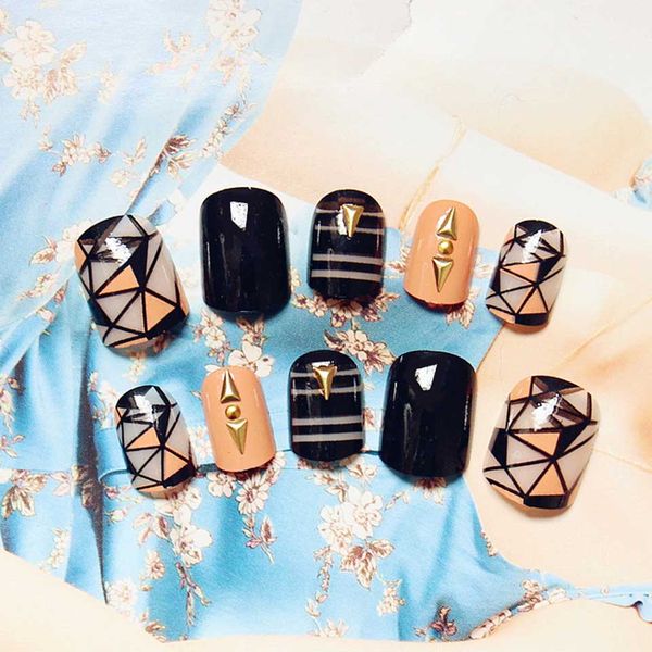 24pcs 3d rivets decorative short fake nails full cover nail tips faux ongle glitter false nails acrylic artificial jzj020, Red;gold
24pcs 3d rivets decorative short fake nails full cover nail tips faux ongle glitter false nails acrylic artificial jzj020, Red;gold