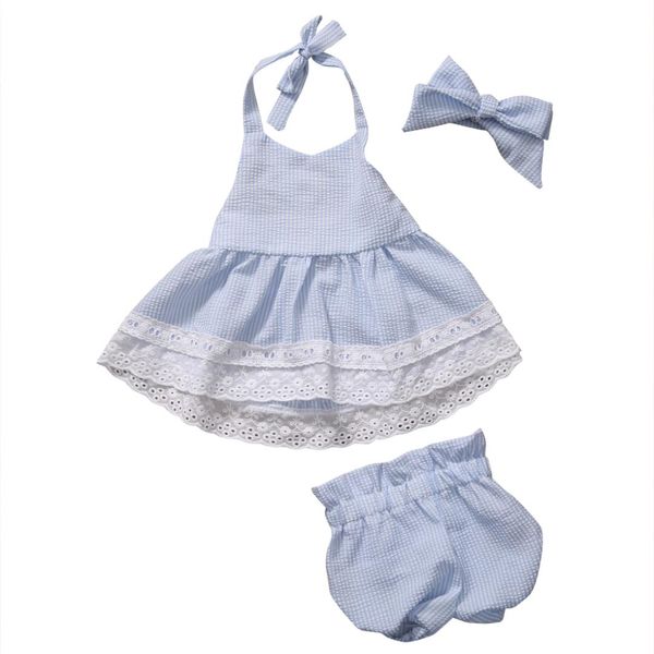 newborn kids baby girls outfits clothes bowk dress +shorts pants 2pcs sets, White 
newborn kids baby girls outfits clothes bowk dress +shorts pants 2pcs sets, White