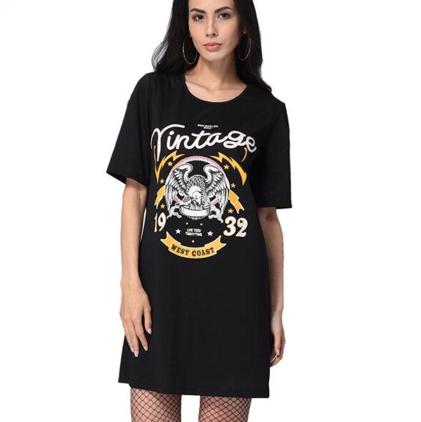 2018 spring and summer casual dresses women's fashion t-shirt round neck short-sleeved slim high-waist print dress, Black;gray
2018 spring and summer casual dresses women's fashion t-shirt round neck short-sleeved slim high-waist print dress, Black;gray