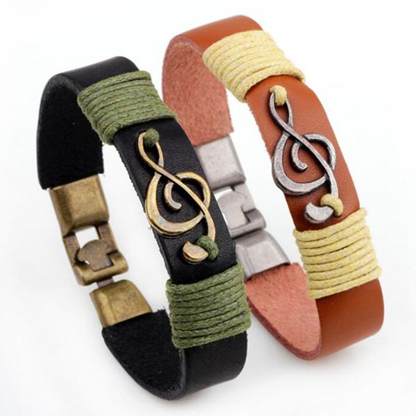 2021 new couples music leather bracelet alloy black brown bracelets bangle jewelry for friend gift
2021 new couples music leather bracelet alloy black brown bracelets bangle jewelry for friend gift