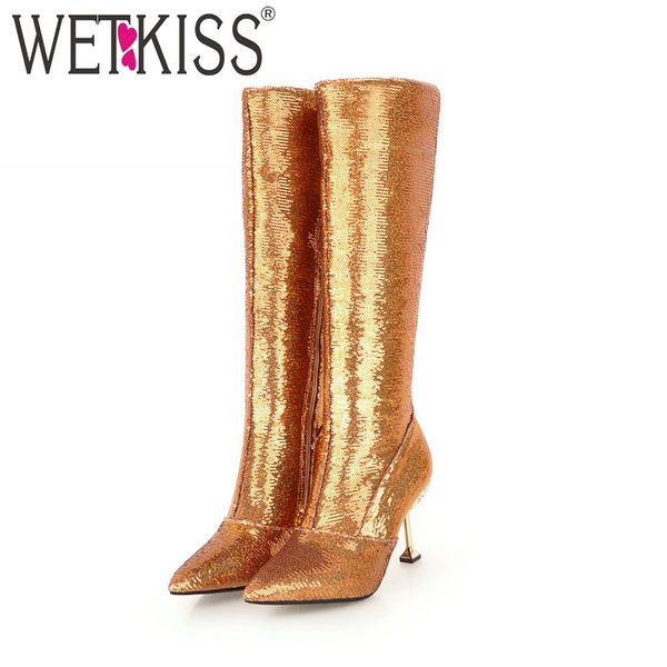 wetkiss knee high women winter boots bling crystal footwear pointed toe party ladies shoes high heels female boots 2018 black
wetkiss knee high women winter boots bling crystal footwear pointed toe party ladies shoes high heels female boots 2018 black
