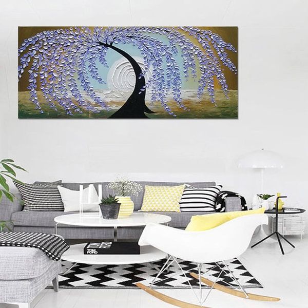 large size handmade blue purple tree oil painting wall art picture for living room bedroom thick palette knife art oil painting
large size handmade blue purple tree oil painting wall art picture for living room bedroom thick palette knife art oil painting