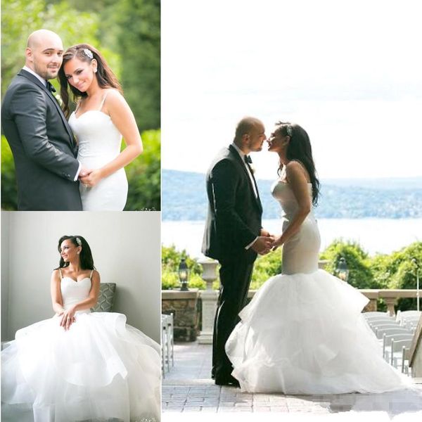ruffles tiered skirt mermaid wedding dresses 2019 spaghetti backless outdoor country garden trumpet bridal wedding gown, White
ruffles tiered skirt mermaid wedding dresses 2019 spaghetti backless outdoor country garden trumpet bridal wedding gown, White