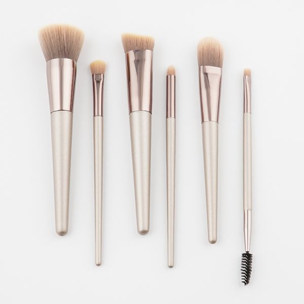 champaign gold makeup brushes kit wood handle synthetic hair cosmetics brush for eye shadow blush loose powder 6 pcs br014
champaign gold makeup brushes kit wood handle synthetic hair cosmetics brush for eye shadow blush loose powder 6 pcs br014