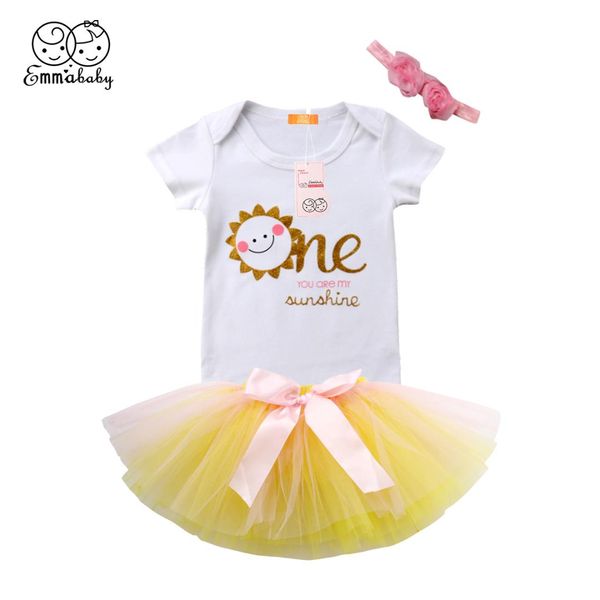 2018 brand new cute baby girls 1st birthday party outfits short sleeve letter romper tutu tulle skirt flower headband 3pcs sets, White
2018 brand new cute baby girls 1st birthday party outfits short sleeve letter romper tutu tulle skirt flower headband 3pcs sets, White