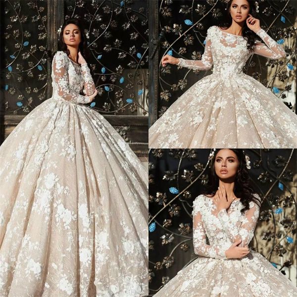 arabic lace ball gown 2019 wedding dresses long sleeves plus size appliqued bridal gowns bateau neck vestido de novia, White
arabic lace ball gown 2019 wedding dresses long sleeves plus size appliqued bridal gowns bateau neck vestido de novia, White