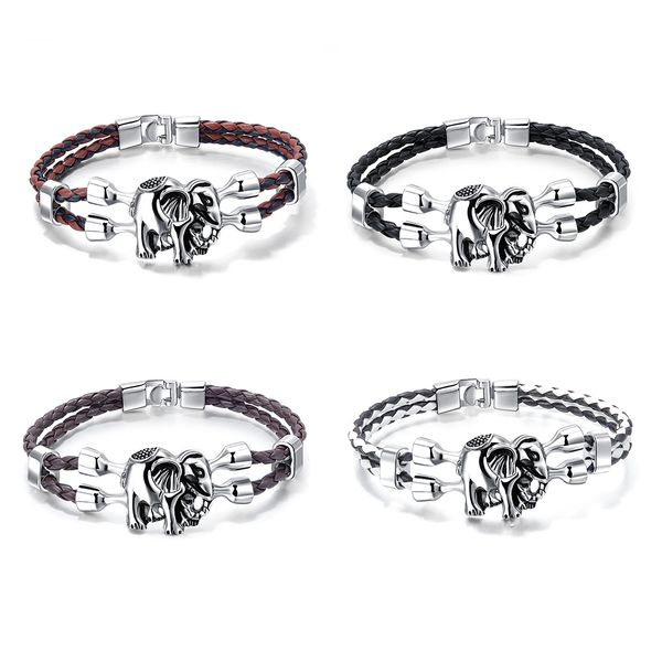stainless steel pu leather weaved cuff bangle bracelet pirate skull / fishbone / elephant shaped wristband bracelets women men jewelry, Black
stainless steel pu leather weaved cuff bangle bracelet pirate skull / fishbone / elephant shaped wristband bracelets women men jewelry, Black