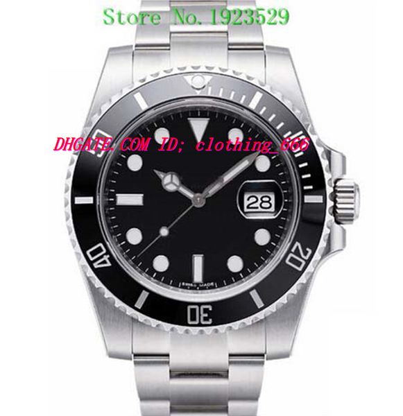 luxury wristwatch black ceramic bezel dial 116610 stainless steel bracelet automatic glidelock clasp men's watch watches, Slivery;brown
luxury wristwatch black ceramic bezel dial 116610 stainless steel bracelet automatic glidelock clasp men's watch watches, Slivery;brown