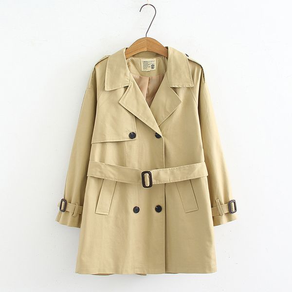 spring autumn women's casual trench coat oversize double breasted vintage adjustable waist khaki trench thin coats t570, Tan;black
spring autumn women's casual trench coat oversize double breasted vintage adjustable waist khaki trench thin coats t570, Tan;black