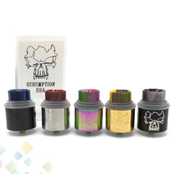 

Redemption RDA Newest Design 24mm Diameter Atomizer with single airflow option 5 Colors Fit 510 Mods Ecig DHL Free