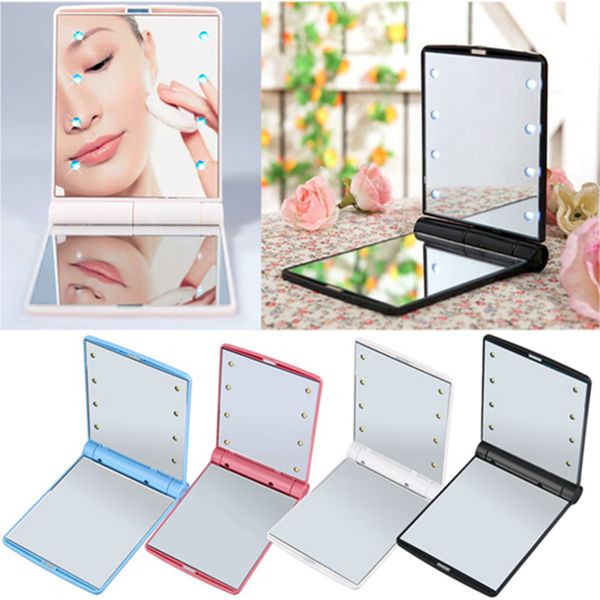 led makeup mirror lady makeup cosmetic folding portable compact pocket mirror 8 led lights lamps j1039
led makeup mirror lady makeup cosmetic folding portable compact pocket mirror 8 led lights lamps j1039