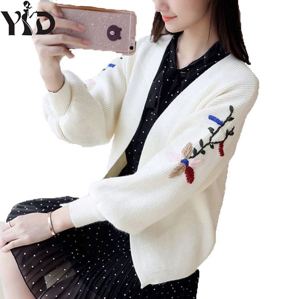foreign trade the new 2018 autumn clothes embroidery lantern sleeve short loose cardigan sweater coat female sweaters, White;black
foreign trade the new 2018 autumn clothes embroidery lantern sleeve short loose cardigan sweater coat female sweaters, White;black