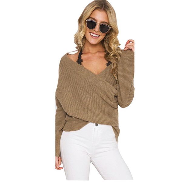 wkoud cross female women club sweaters deep v-neck knitted pullovers m8056 sweater streetwear casual candy long color kvxlf, Black
wkoud cross female women club sweaters deep v-neck knitted pullovers m8056 sweater streetwear casual candy long color kvxlf, Black