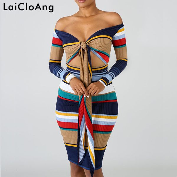 laicloang off shoulder striped print bodycon dress long sleeve strapless hollow out autumn dress bandage party women, White;black
laicloang off shoulder striped print bodycon dress long sleeve strapless hollow out autumn dress bandage party women, White;black