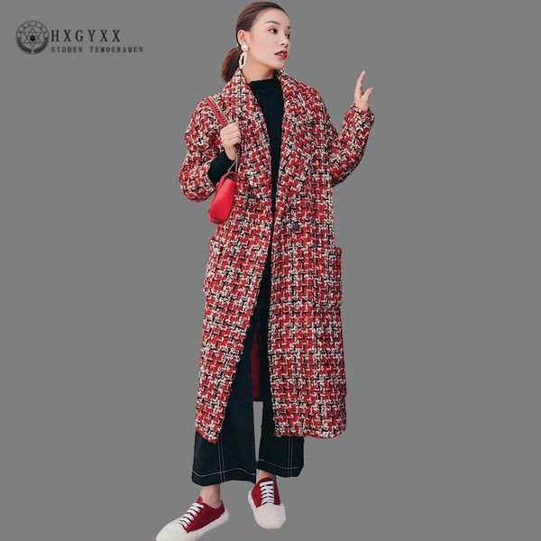vintage winter coat 2018 woolen overcoat women long plaid blend coat thick wool cashmere tweed jacket red outwear okd587, Black
vintage winter coat 2018 woolen overcoat women long plaid blend coat thick wool cashmere tweed jacket red outwear okd587, Black