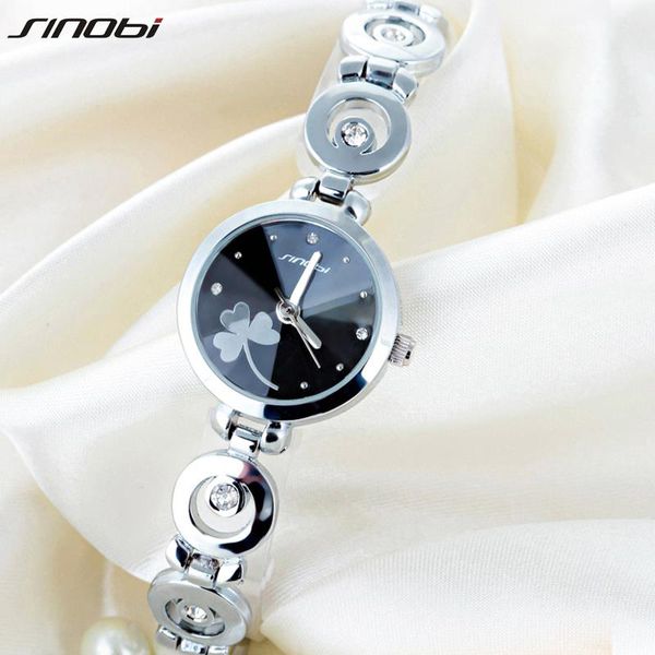 new original sinobi brand women's watch fine steel strap ladies luxury bracelet watches with clover dial, Slivery;brown
new original sinobi brand women's watch fine steel strap ladies luxury bracelet watches with clover dial, Slivery;brown
