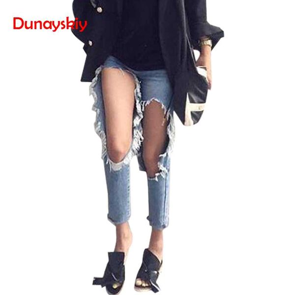 dunayskiy loose streetwear denim slim pants casual hole cut out mid waist distressed cropped female jeans harem pants trousers, Blue
dunayskiy loose streetwear denim slim pants casual hole cut out mid waist distressed cropped female jeans harem pants trousers, Blue
