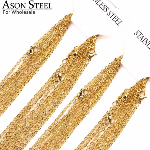 asonsteel wholesale 18/20/22/24 inch rolo link chain gold color women jewelry stainless steel chains necklaces 10pcs/lot, Silver
asonsteel wholesale 18/20/22/24 inch rolo link chain gold color women jewelry stainless steel chains necklaces 10pcs/lot, Silver