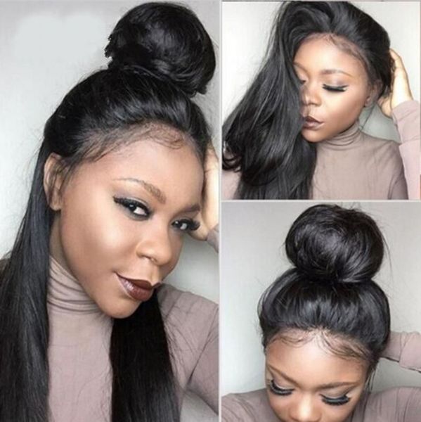pre plucked brazilian human hair straight lace front wigs natural color virgin hair lace wig for women, Black;brown
pre plucked brazilian human hair straight lace front wigs natural color virgin hair lace wig for women, Black;brown