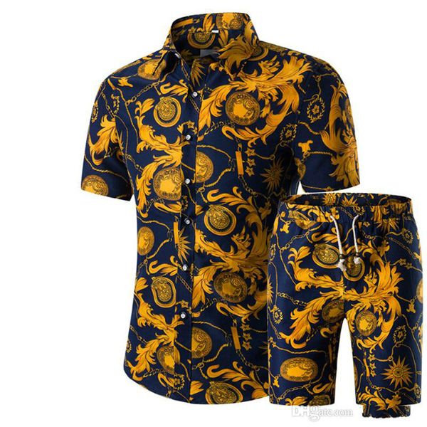 men shirts+shorts set new summer casual printed hawaiian shirt homme short male printing dress suit sets plus size, White;black
men shirts+shorts set new summer casual printed hawaiian shirt homme short male printing dress suit sets plus size, White;black