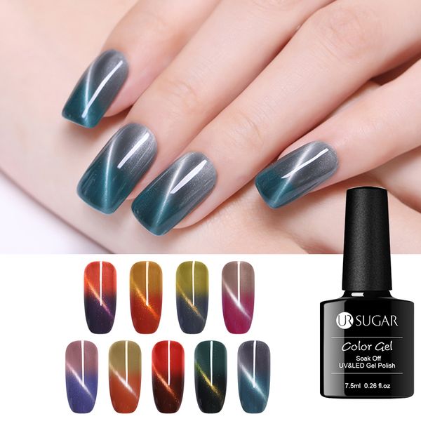 ur sugar 7.5ml thermal magnetic 3d cat eye chameleon glitter gel polish temperature color changing soak off uv gel varnish, Red;pink
ur sugar 7.5ml thermal magnetic 3d cat eye chameleon glitter gel polish temperature color changing soak off uv gel varnish, Red;pink