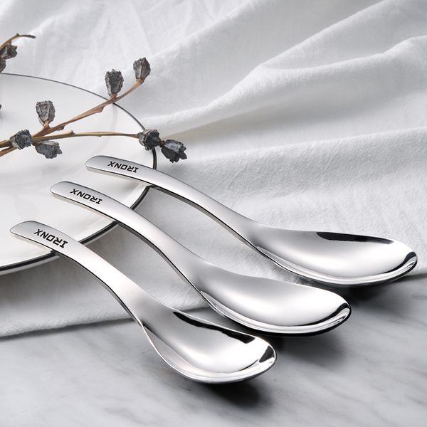 304 stainless steel soup spoon deepen thicken large capacity small spoon creative dinnerware
304 stainless steel soup spoon deepen thicken large capacity small spoon creative dinnerware