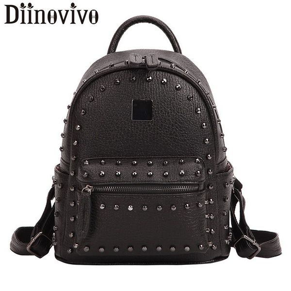 diinovivo punk style rivet backpack female women's backpack pu leather shoulder school bag bagpack for girls lbf203
diinovivo punk style rivet backpack female women's backpack pu leather shoulder school bag bagpack for girls lbf203