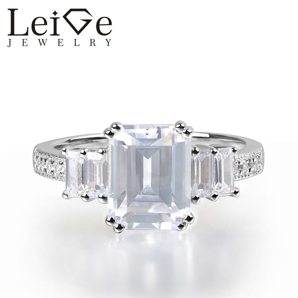 leige jewelry real white zircon ring emerald cut prong setting 925 sterling silver for women engagement ring romantic gifts, Golden;silver
leige jewelry real white zircon ring emerald cut prong setting 925 sterling silver for women engagement ring romantic gifts, Golden;silver