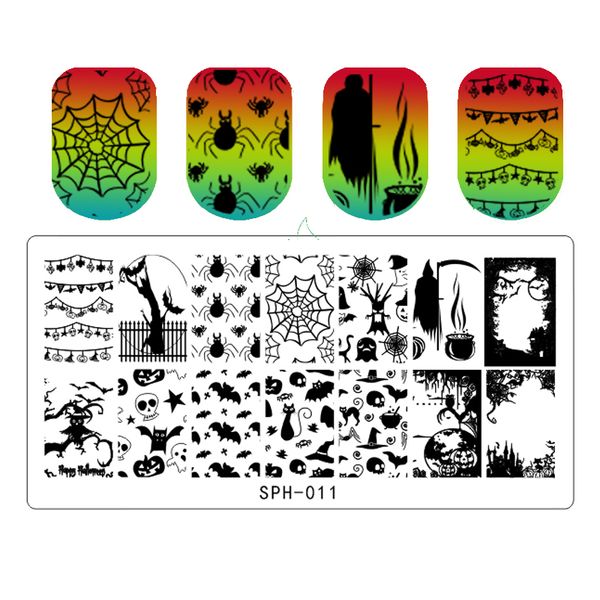 6.5*12.5cm stamping plates halloween christmas festival celebration new arrival rectangle nail image template stencils for nails, White
6.5*12.5cm stamping plates halloween christmas festival celebration new arrival rectangle nail image template stencils for nails, White