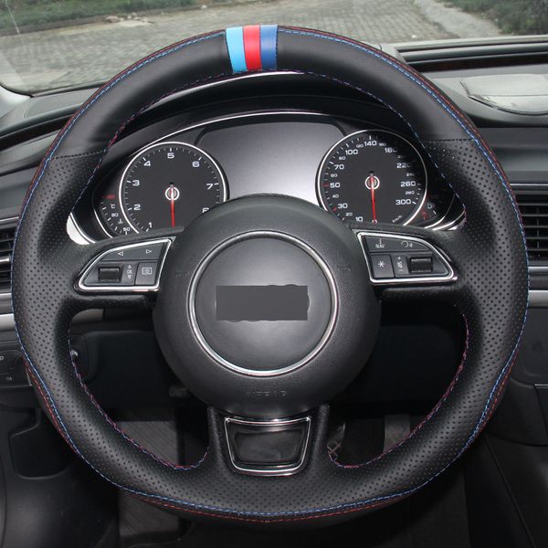black leather black suede diy hand-stitched car steering wheel cover for audi a1 a3 a5 a7
black leather black suede diy hand-stitched car steering wheel cover for audi a1 a3 a5 a7