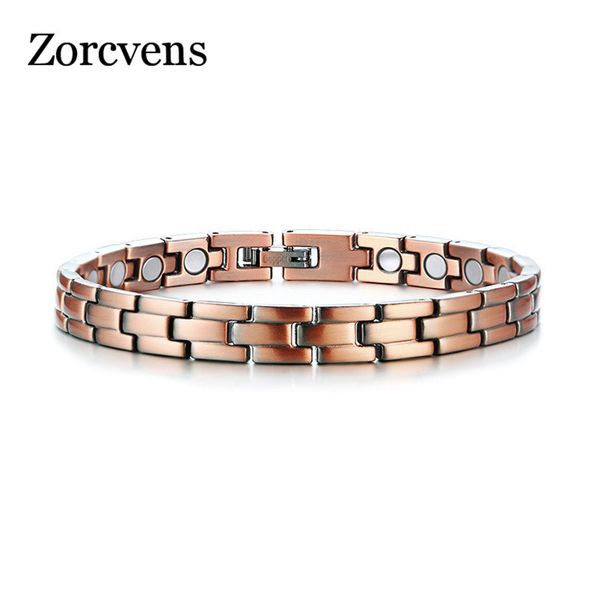 zorcvens rose gold color magnetic bracelets for women men copper energy power healing link bracelet jewelry, Black
zorcvens rose gold color magnetic bracelets for women men copper energy power healing link bracelet jewelry, Black
