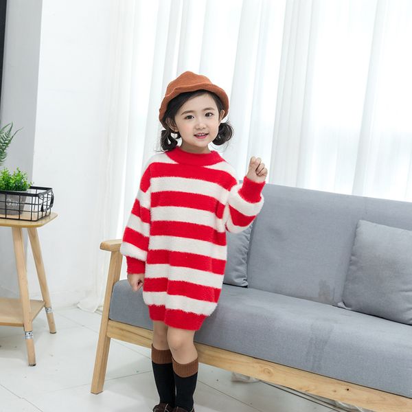 new winter girl's autumn fashion turtleneck woolen striped long sweater dress children kids casual pullover zima pijama infantil, Blue
new winter girl's autumn fashion turtleneck woolen striped long sweater dress children kids casual pullover zima pijama infantil, Blue