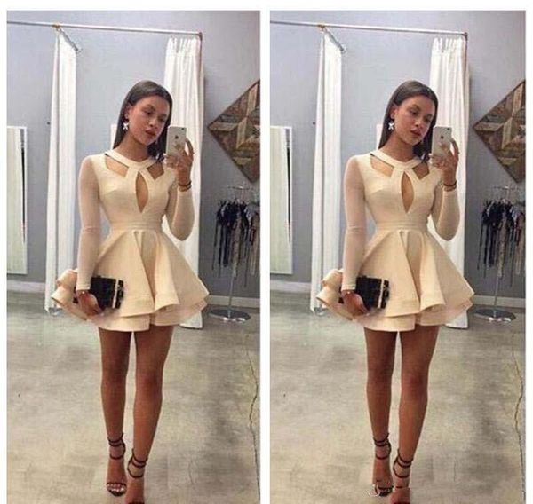 2018 short with long sleeves homecoming dress a line juniors sweet 15 graduation cocktail party dress plus size custom made, Black
2018 short with long sleeves homecoming dress a line juniors sweet 15 graduation cocktail party dress plus size custom made, Black