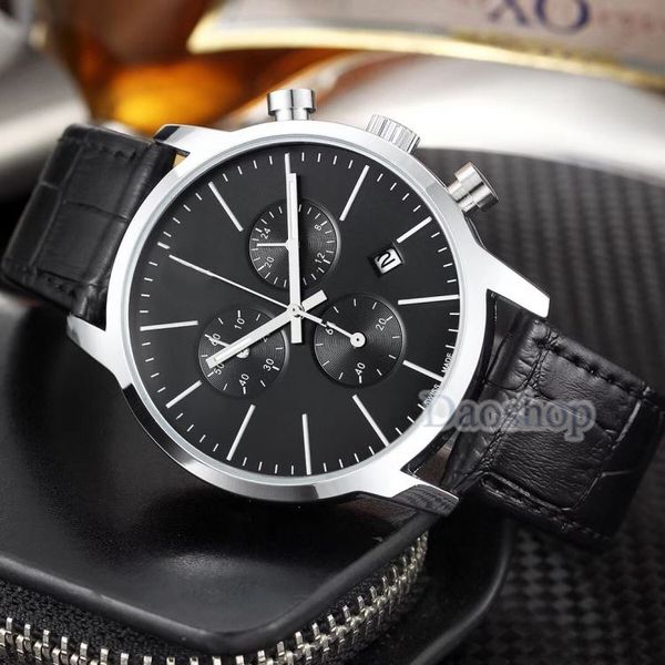 Модный Бренд Мужские Часы Простой Дизайн Лица Qaurtz Herrenuhr Город Хронограф Авто Дата